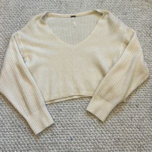 Free People cashmere cropped sweater